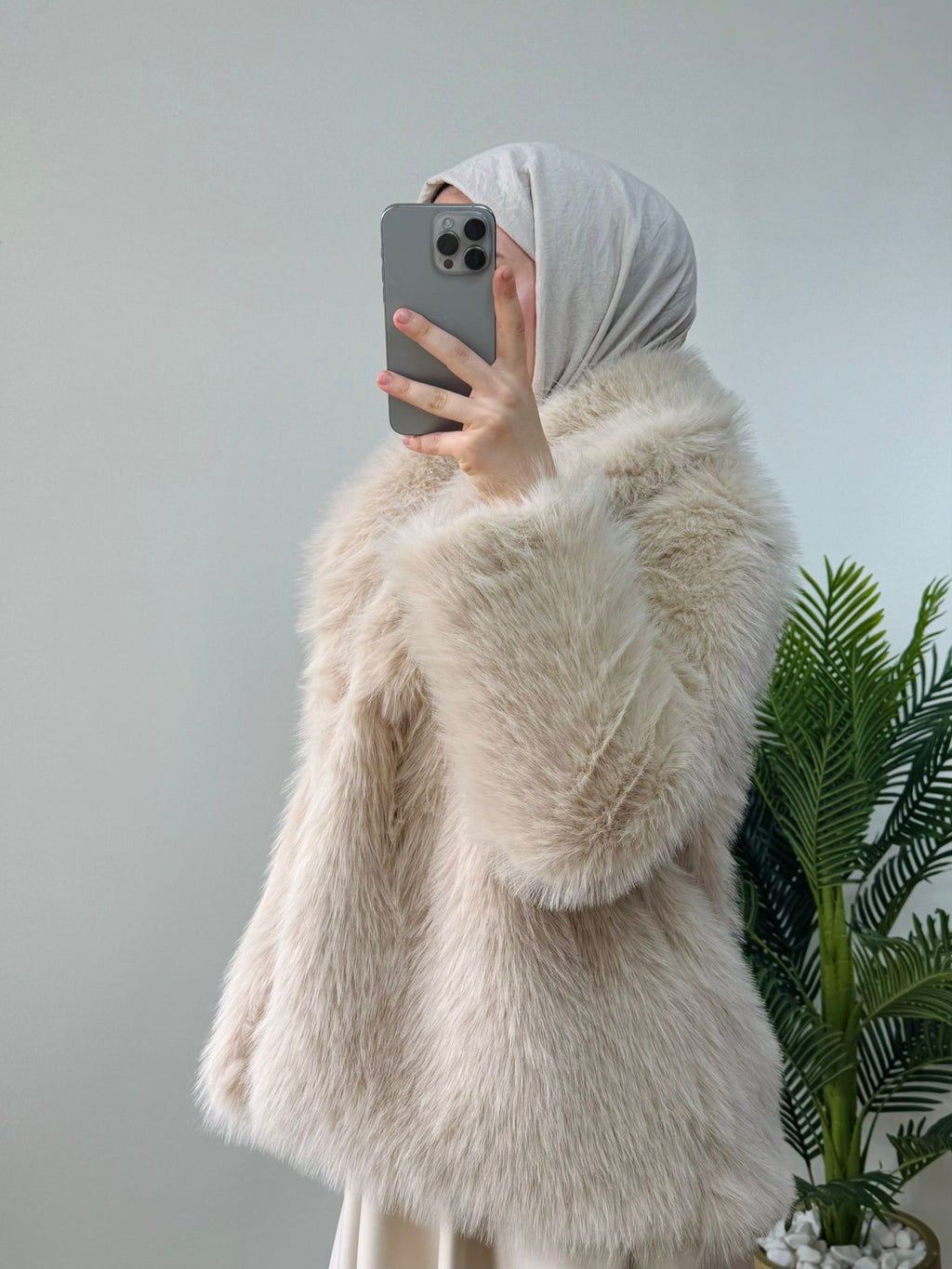 GOLD DÜĞME DETAY SUNİ KÜRK